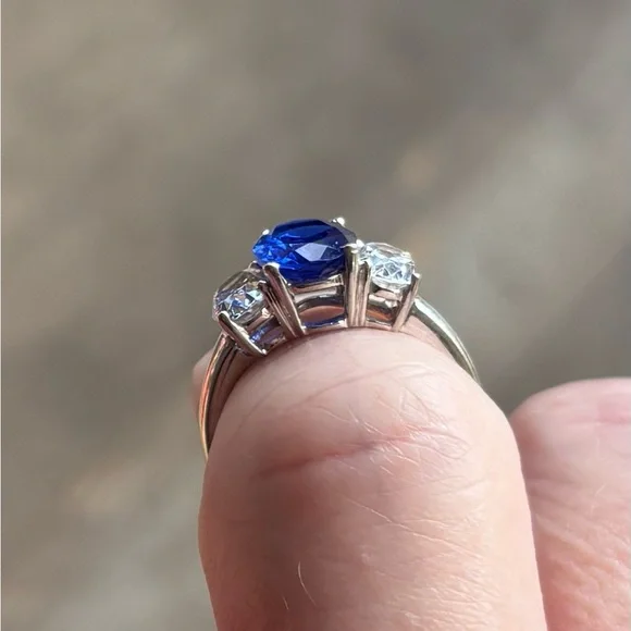 14k WG Blue Spinel Ring - Picture 9 of 15